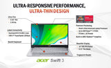 Acer Swift 3 Thin & Light Laptop de 14" Full HD IPS, AMD Ryzen 7 4700U Octa-Core con Radeon Graphics, 8GB LPDDR4, 512 GB NVMe SSD, WiFi 6, Backlit KB, Lector de huellas dactilares, Alexa Integrado Laptop iontec.mx