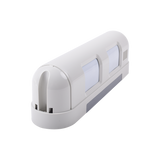 PIR de doble cobertura, ideal para lugares angostos, fachadas o generar bardas virtuales hasta 24 metros Detectores iontec.mx