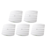 Kit de 5 Puntos de Accesso Omada doble banda 802.11ac, MU-MIMO, PoE af y PoE Pasivo, soporta hasta 100 clientes, hasta 1350 Mbps. Redes iontec.mx