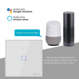 SONOFF T3 t2ue TX Smart Wifi Interruptor táctil de pared con borde Smart Home 1/2/3 Gang 433 RF/voz/APP/Control táctil funciona con Alexa kit 2 Automatización iontec.mx