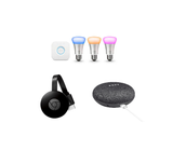 KIT PARA AUTOMATIZACION DE CUARTO GOOGLE: CHROMECAST + GOOGLE HOME MINI + KIT PHILIPHS HUE - iontec.mx