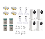 KIT DE 4 CAMARAS ROTATORIAS INTERIOR INCLUYE 4 WYZE CAM PAN + 4 MEMORIAS DE 32GB + 4 BASES DE PARED/TECHO + 4 EXTENSIONES DE 5MTS + 4 KITS DE INSTALACION +SEGURO HOGAR - iontec.mx