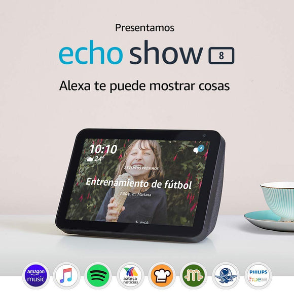Echo Show 8 - Pantalla inteligente HD de 8" con Alexa - Negro Automatización iontec.mx