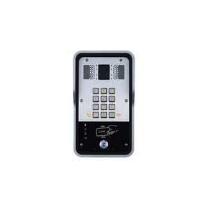 Portero IP 2 lineas SIP con relevador integrado y lector RFID (MIFARE) para acceso por clave numérica, tarjeta o llamada remota, PoE - iontec.mx