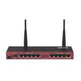 Router Board, 10 Puertos Ethernet, 1 Puerto SFP, Wi-Fi de Gran Cobertura 2.4 GHz Antenas de 4 dBi, hasta 1 Watt de potencia - iontec.mx