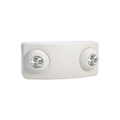 Luz DUAL LED de Emergencia/350lm/Uso Rudo/Montaje en pared o Techo/Batería de Respaldo Incluida Seguridad iontec.mx