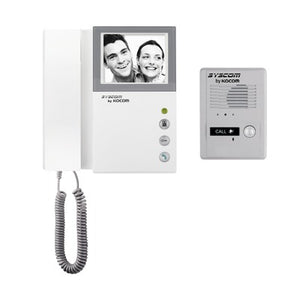 Kit de TV portero con auricular, monitor blanco y negro 4&quot;, memoria opcional KVR300 Control de Acceso iontec.mx