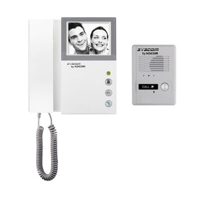 Kit de TV portero con auricular, monitor blanco y negro 4", memoria opcional KVR300 Control de Acceso iontec.mx