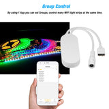 WIFI PC/TV Backlight Kit 2M 6.56ft RGB Light Strip LED Strip Lights 5050 SMD 60 LEDs Dimmable Waterproof Compatible with Amazon Alexa and Google Home Smart Wifi Tape Lights with DC RGB LED Controller - iontec.mx
