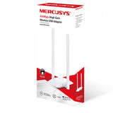 Mercusys Adaptador de Red USB MW300UH, Inal&aacute;mbrico, WLAN, 300Mbit/s, 2.4GHz, 2 Antenas  iontec.mx